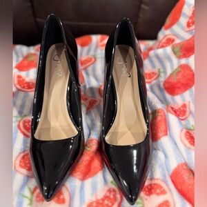 Chic Black Patent Leather Heels